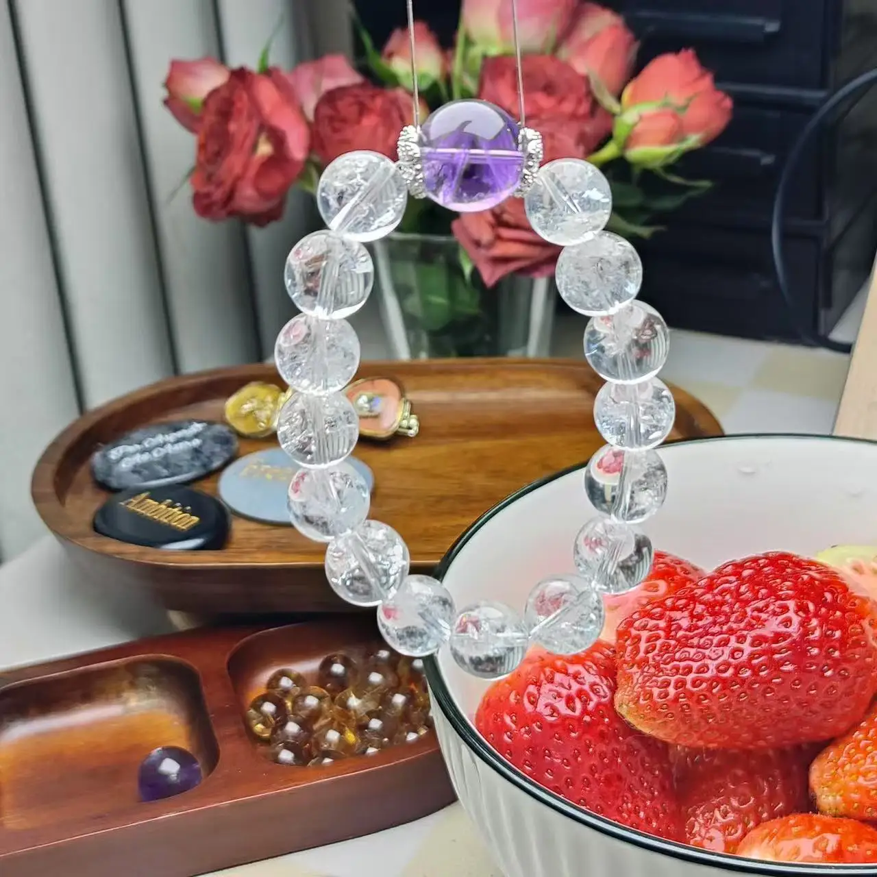 

Natural White Crystal Bracelet Women's Light Luxury Fashion Bracelet Niche Design