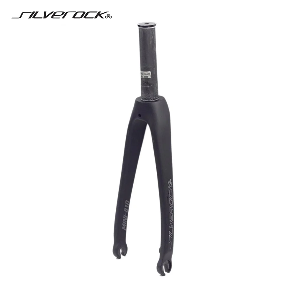 

SILVEROCK MINI-01D Карбоновая вилка 16 дюймов 1 1/8 349 для складных велосипедов Fnhon Gust Zephyr, дисковый суппорт, гайка с резьбой 100 мм 74 мм