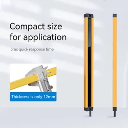 超薄型赤外線安全ライトカーテンセンサー,光電赤外線放射保護装置,10mm 20mm,NPN保護