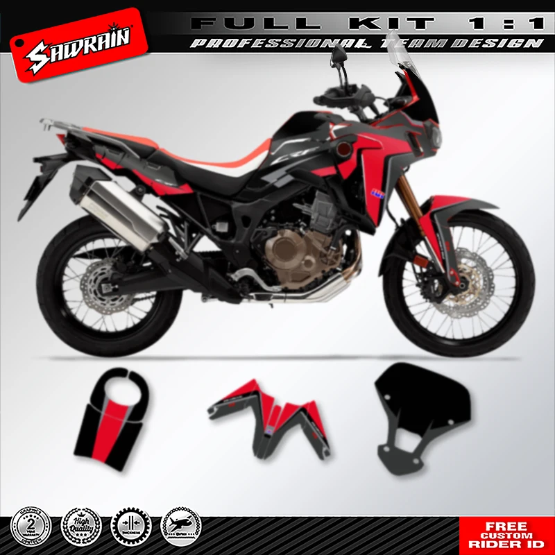 

Sawrain Motorcycle Sticker Custom Team Graphics Decals Kits For AFRICA TWIN CRF1000L
