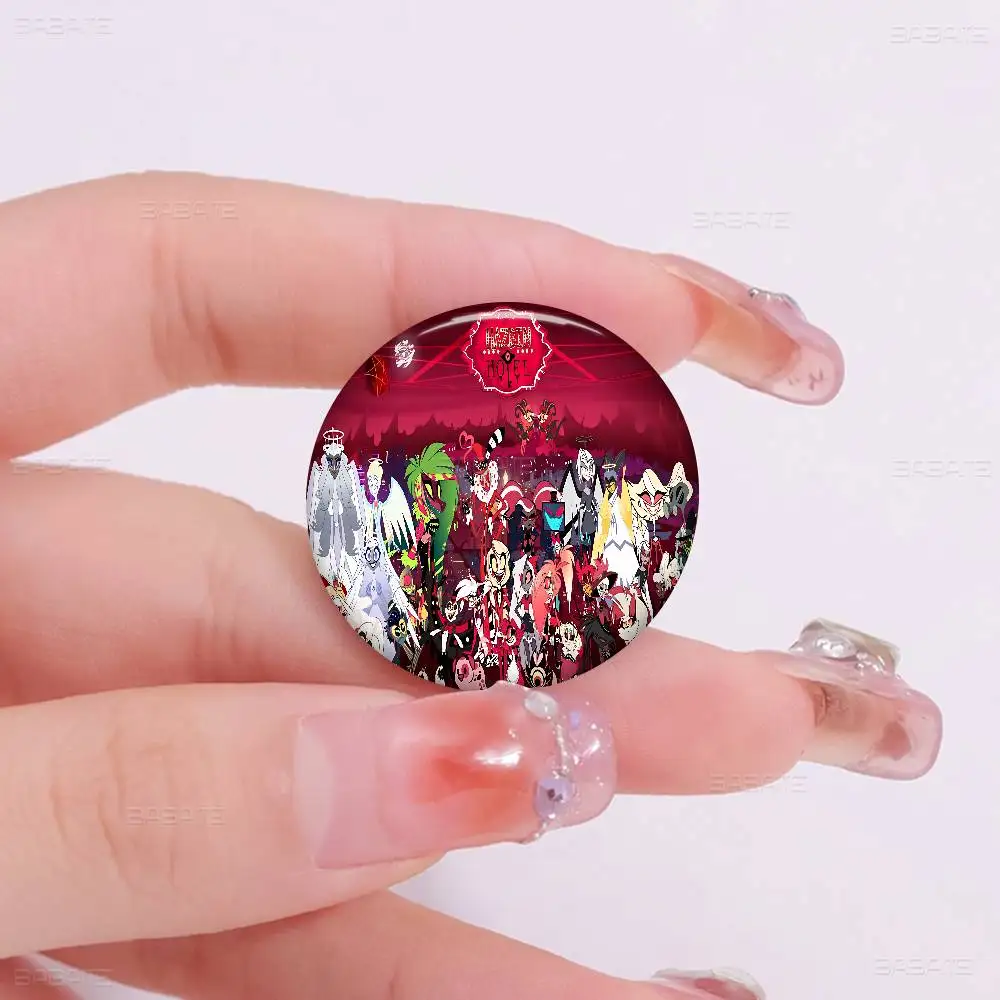 HazbinS H-Hotels أنيمي 58 مللي متر لطيف سلسلة دبابيس مضحك شارة مثيرة للاهتمام الكرتون الحيوانات دبابيس ظهره الملابس هدية الإكسسوار