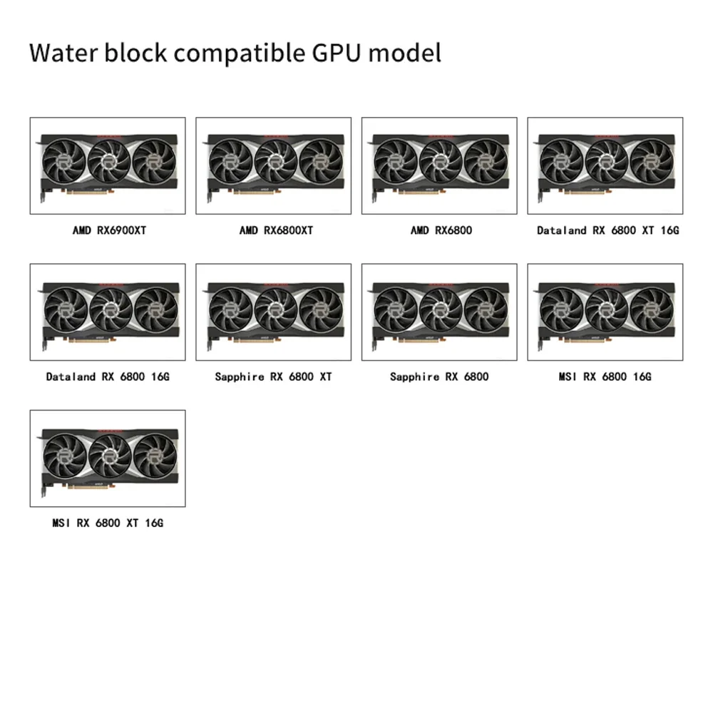 BARROW 6900 GPU Water Cooling Block ครอบคลุมเต็มรูปแบบสำหรับ AMD Reference Edition MSI Sapphire RX 6900 6800 XT Graphic BS-AMD6900XT-PA