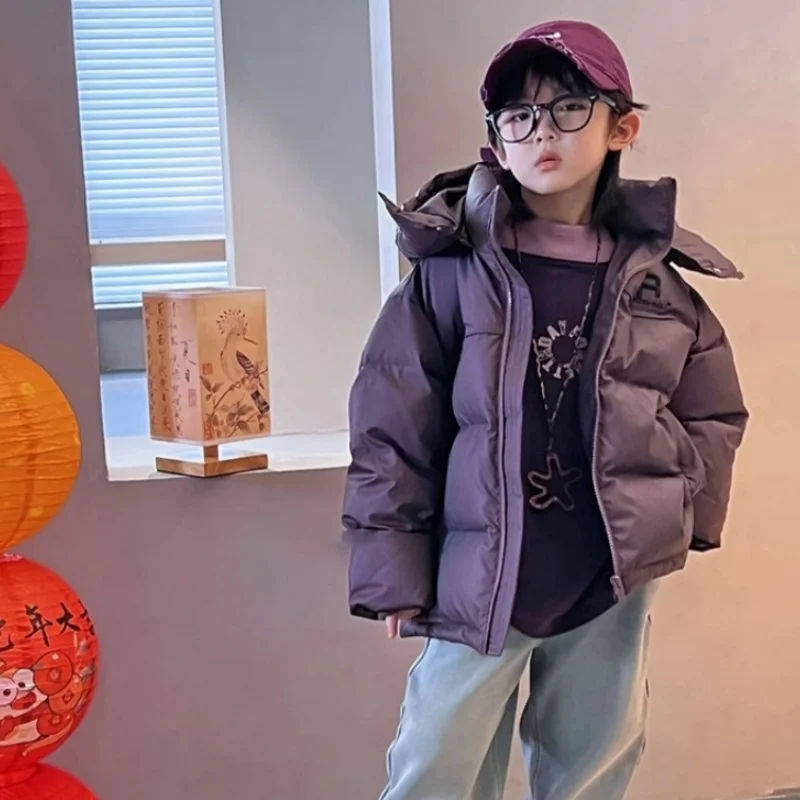 

Boys Coat Overcoat Jacket Windbreak Outerwear 2025 Black Winter Autumn Cotton Thicken Sport Teenagers Christmas Gift Children's