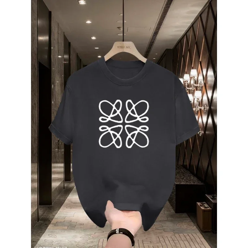 럭셔리 브랜드 Fuluo 1 Yiwei Mu는 새로운 Weijia 티셔츠에 적용됩니다. 얼음 느낌 순수한 여성 반팔 트렌디 브랜드 루즈