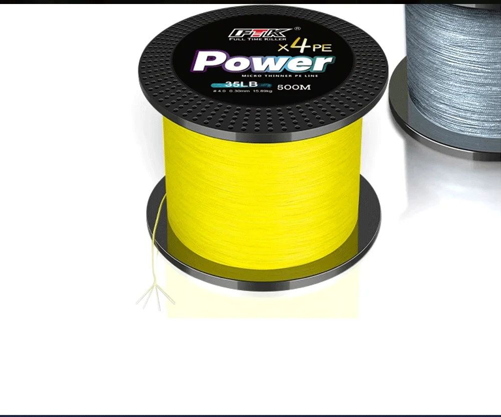 FTK 4-Strang Geflochtene Angelschnur 300mm 500m PE Multifilament Mehrfarbige Schnur Superstark Fischschnur Salzwasser-Angelschnur – Detail 11
