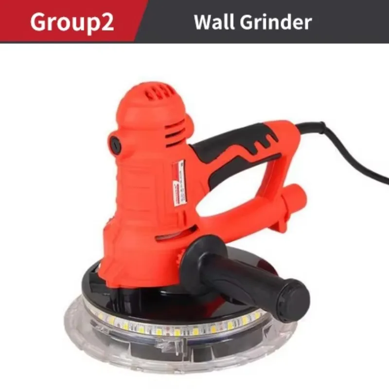 Electric Drywall Sander Pole Drywall Sander Wall Polishing Machine Dustless Led Light Wall Putty Polisher Machine 800W/850W/1250