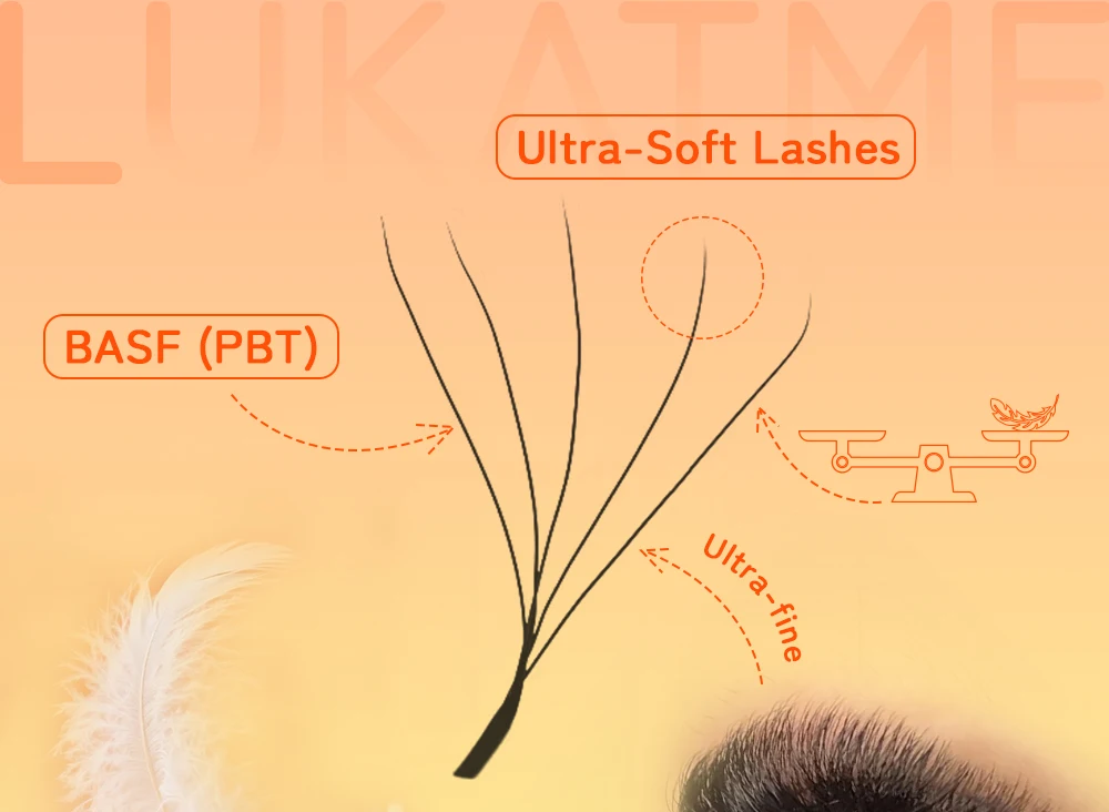 LUKATME 5D W Wimpernverlängerungen, vorgefertigte Fächer, dichte Mega-Volumen-Wimpernbüschel, C/D/M/L/CC Curl, Easy Fan Wimpern 6-15mm für den Salon – Detail 4