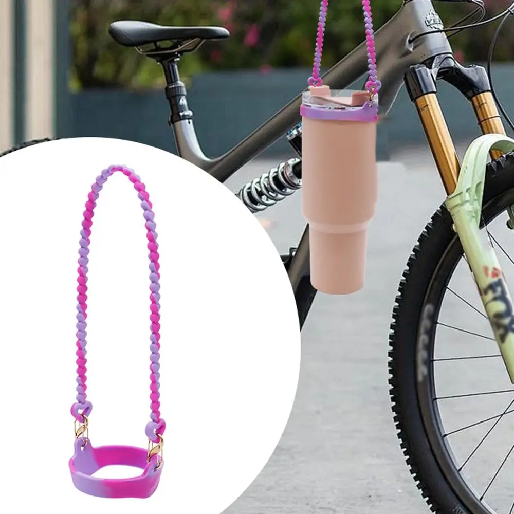 Silicone Water Bottle Sling Carrier Holder Anti-slip with Strap Water Cup Sling Strap Soft Water Bottle Lanyard for Cup