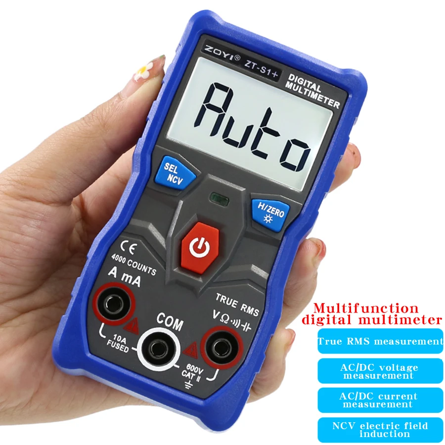 plus multimetro eletricista inteligente domestico alta precisao digital mini medidor universal automatico zoyi zt s1 01