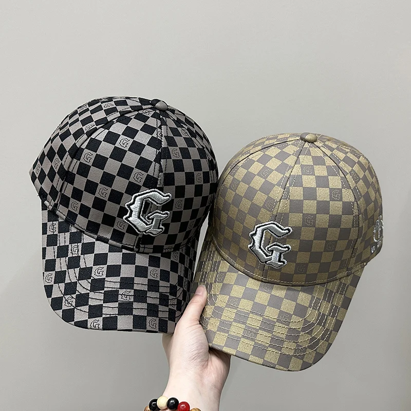 Big Headed Plaid G Fashion Versatile Baseball Hat Four Seasons Hat Unisex Hard Top Hat