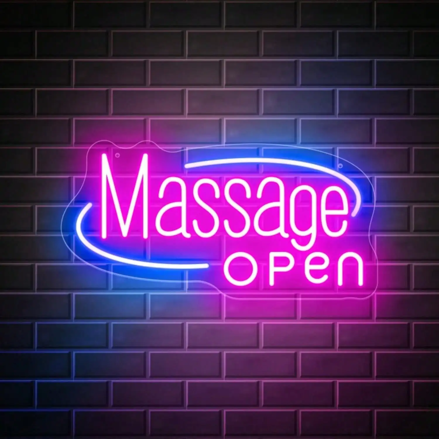 تدليك مفتوح ضوء النيون سبا متجر USB سطوع قابل للتعديل النيون تسجيل لمتجر مستحضرات التجميل صالون تجميل متجر اليوغا ديكور الأعمال