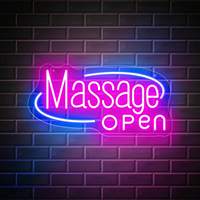 Massage Open Neon Light Spa Shop USB Adjustable Brightness Neon Sign for Cosmetic Store Beauty Parlor Yoga Store Business Decor