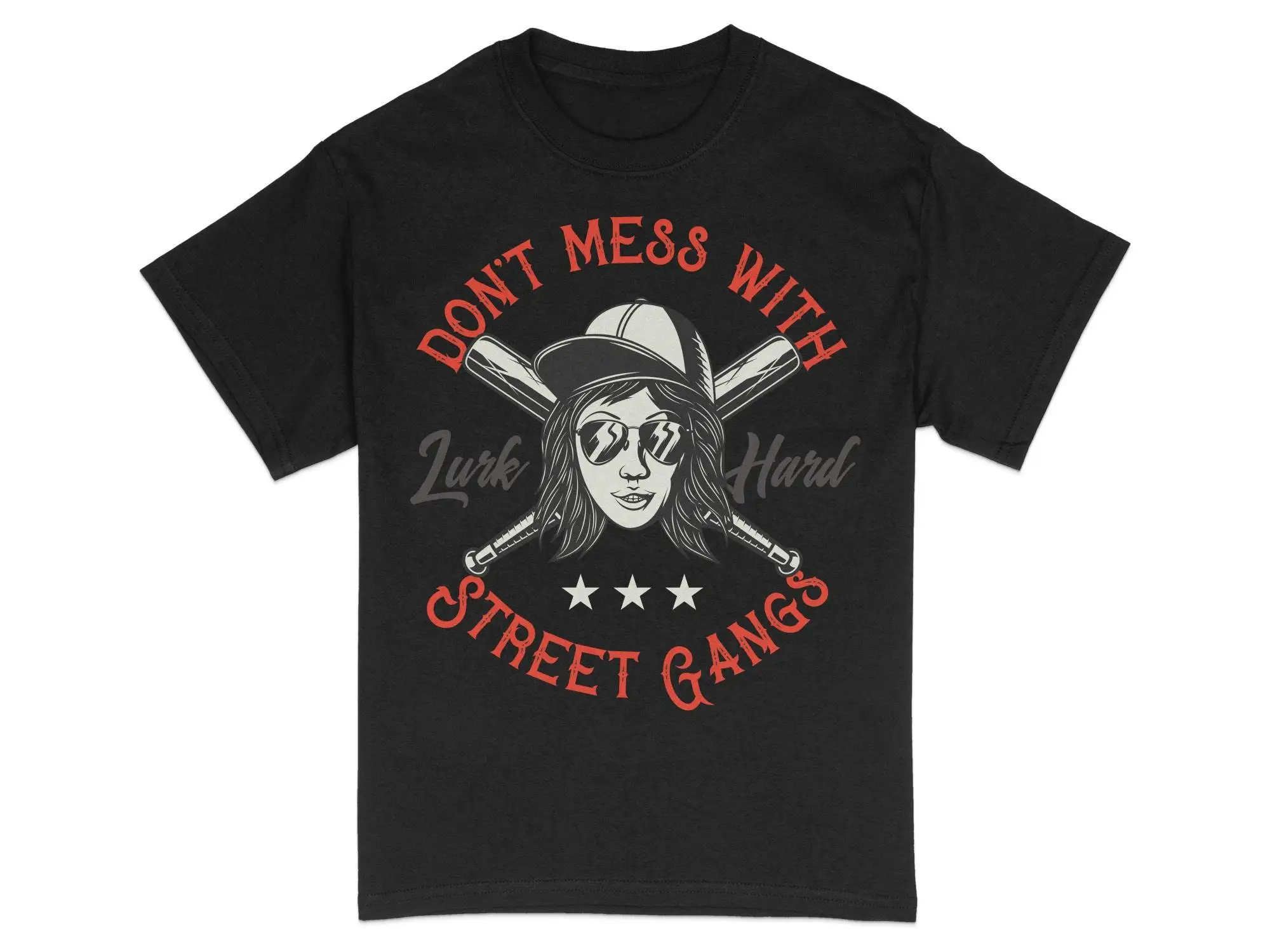 Vintage Street Gang T Shirt Don't Mess With Style Retro Urban Fashion Top Cool Sunglasses Design