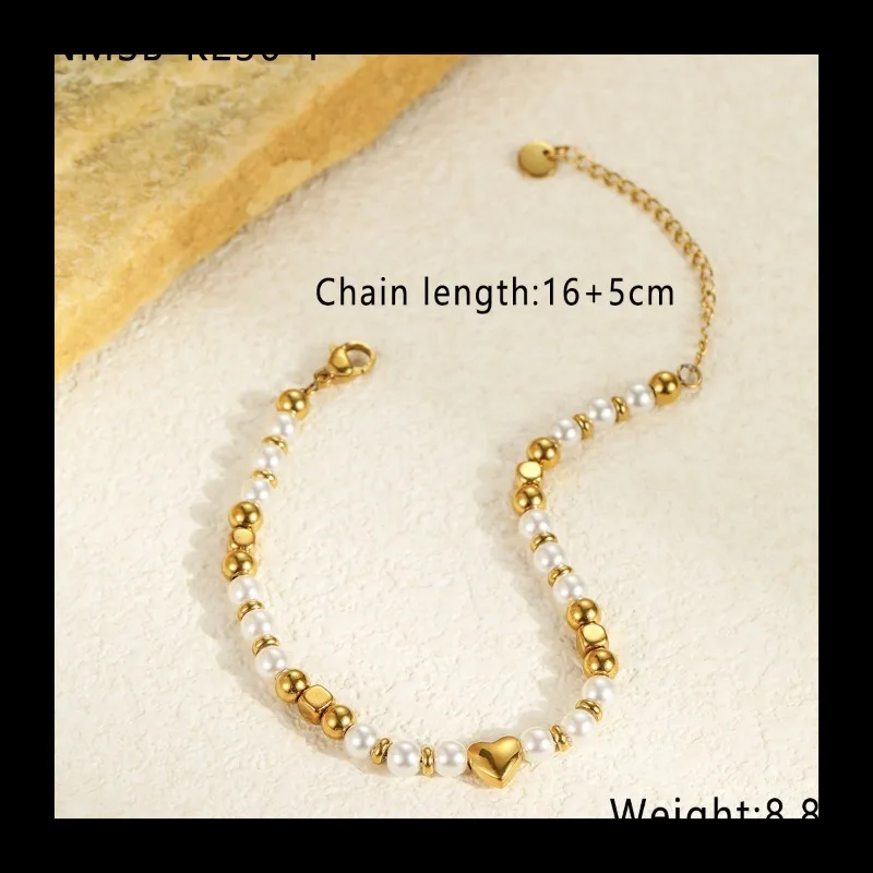 أساور لؤلؤ مقلدة أنيقة وأنيقة على شكل خاص من الباروك، مكدسة بمجوهرات رائعة #6