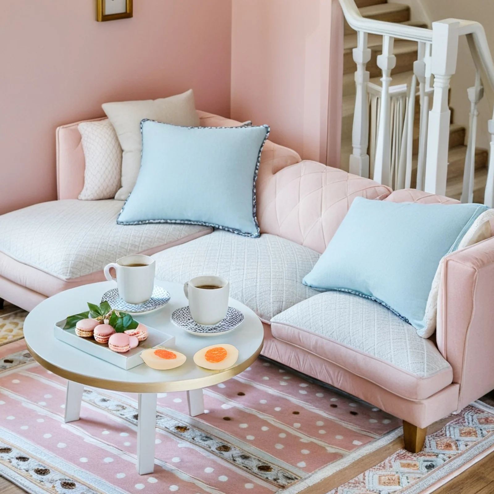 

30Pcs Miniature Faux Halved Boiled Eggs Realistic Fake Food Kitchen Decorations for Pretend Play and DIY Craft