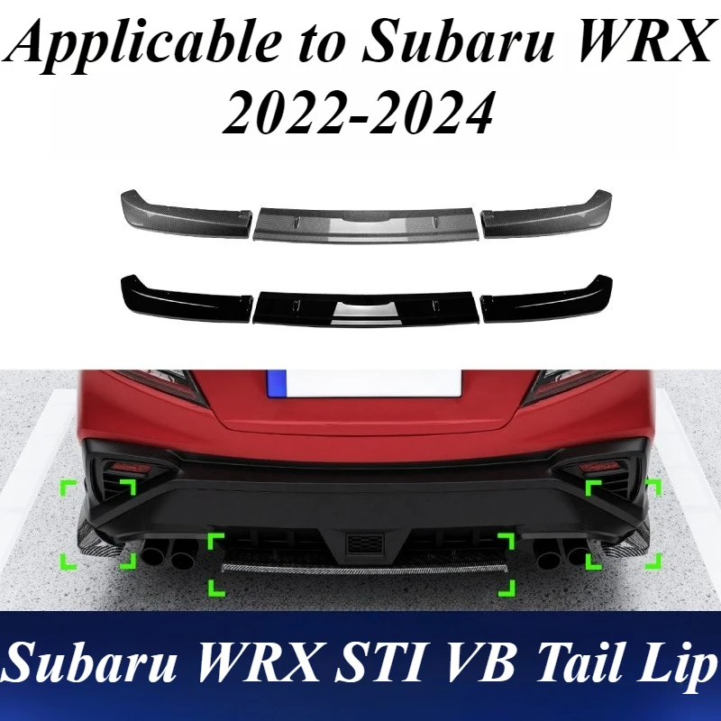 

For Subaru WRX STI VB 2022 2023 2024 Rear Bumper Diffuser Lip Spoiler Body Kit ABS Plastic Aero Kit Exterior Styling Accessories