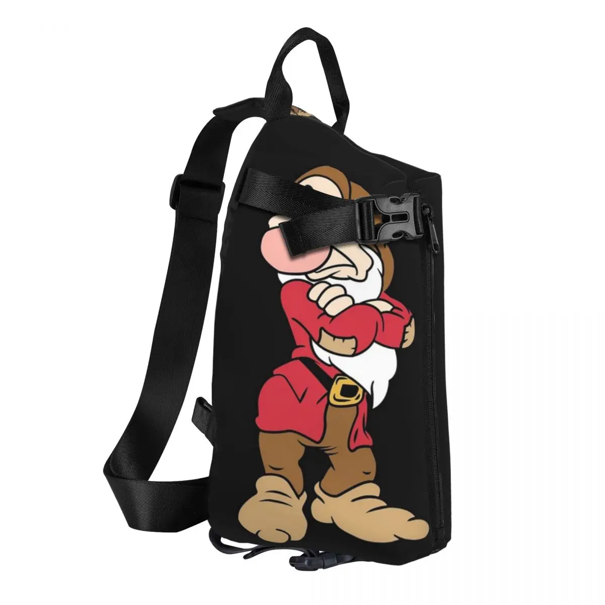 Grumpy Snow White And The Seven Dwarfs Chest Bag Men Sling Crossbody Backpack Chest Bag Traveling Hiking Daypack Shoulder Bag