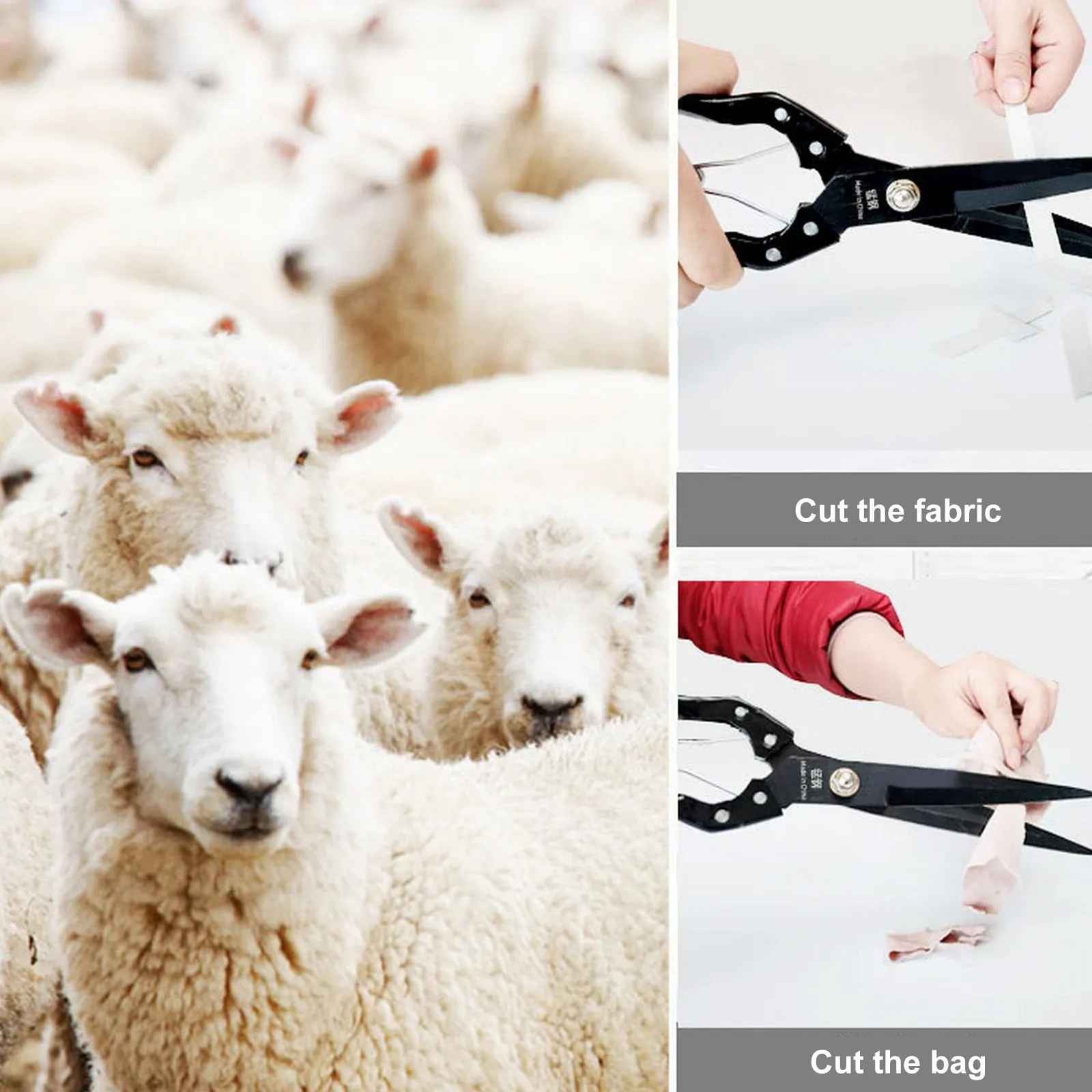 Goat Sheep Wool Scissor Trimmer Hand Shearing Cow Horsehair Wool Clipper Farm Pet Pruning Shears Cutting Tools