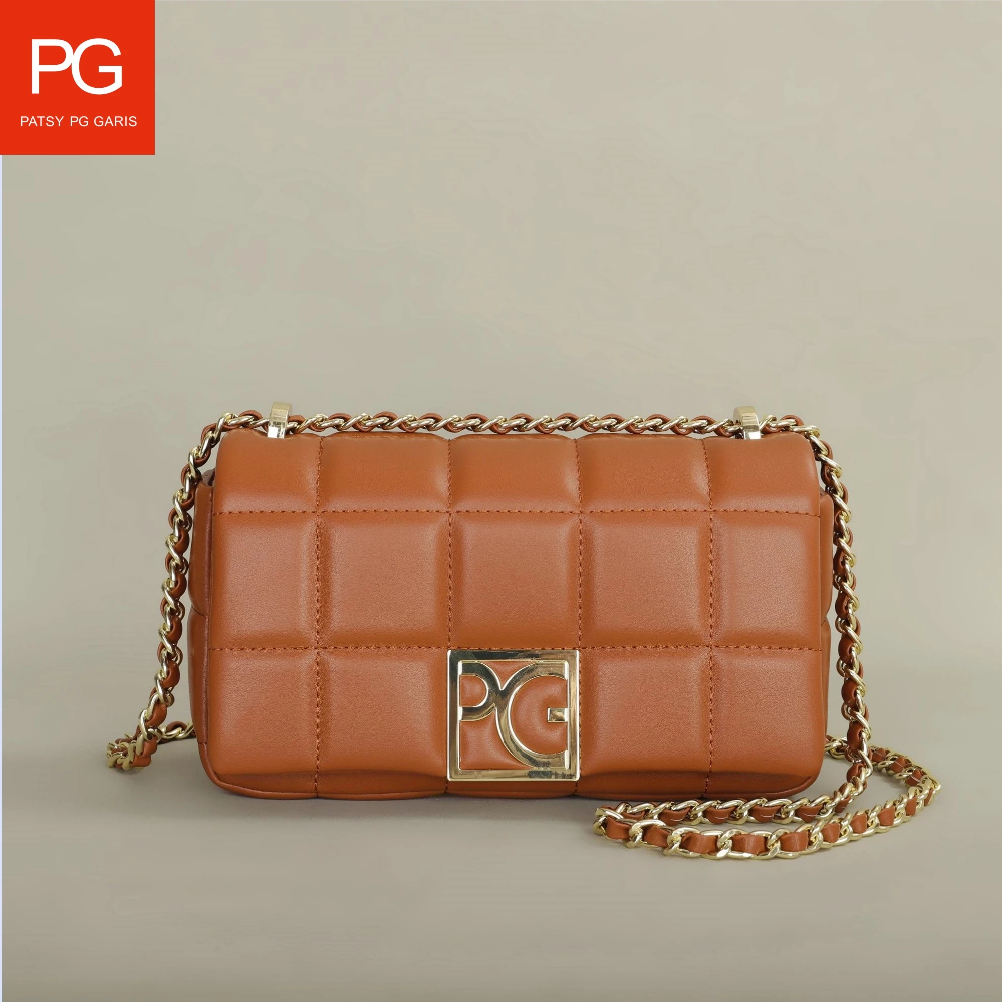 PG Homenaje Acolchado Crossbody Bag Luxury Designer Brand Three Dimensional Grid Seam Leather Bag for Women