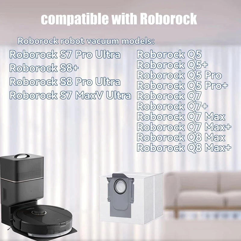 Мешки для пылесоса Roborock Q5 Q5 + Q7 Q7 + Q7 Max Q7 Max + S7 Maxv Ultra S8 + S8 Pro, 18 шт./упаковка