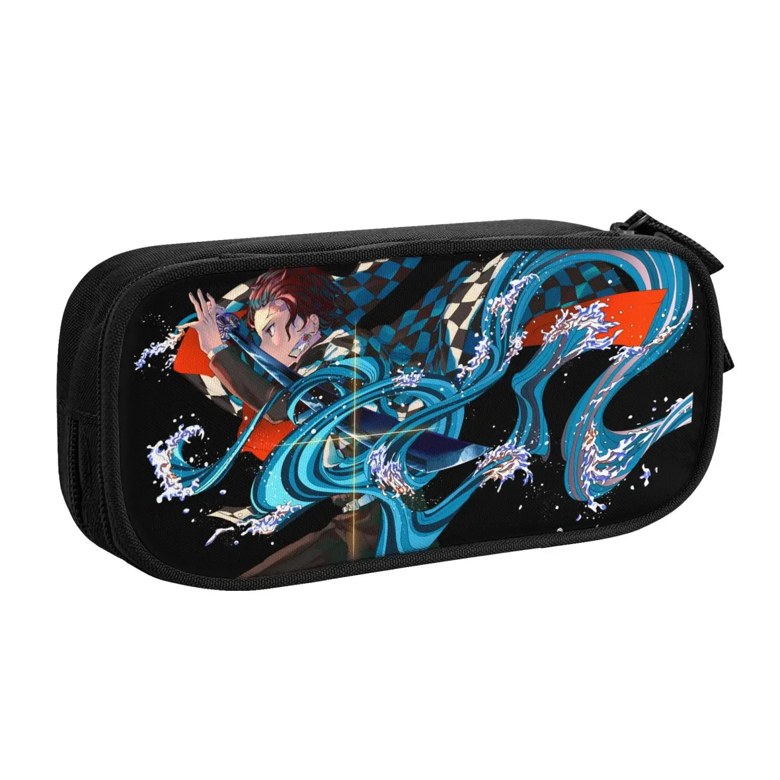 Anime Demon Slayer Big Capacity Pencil Pen Case Stationery Bag Pouch Holder Box Organizer for Teens Girls Adults Student