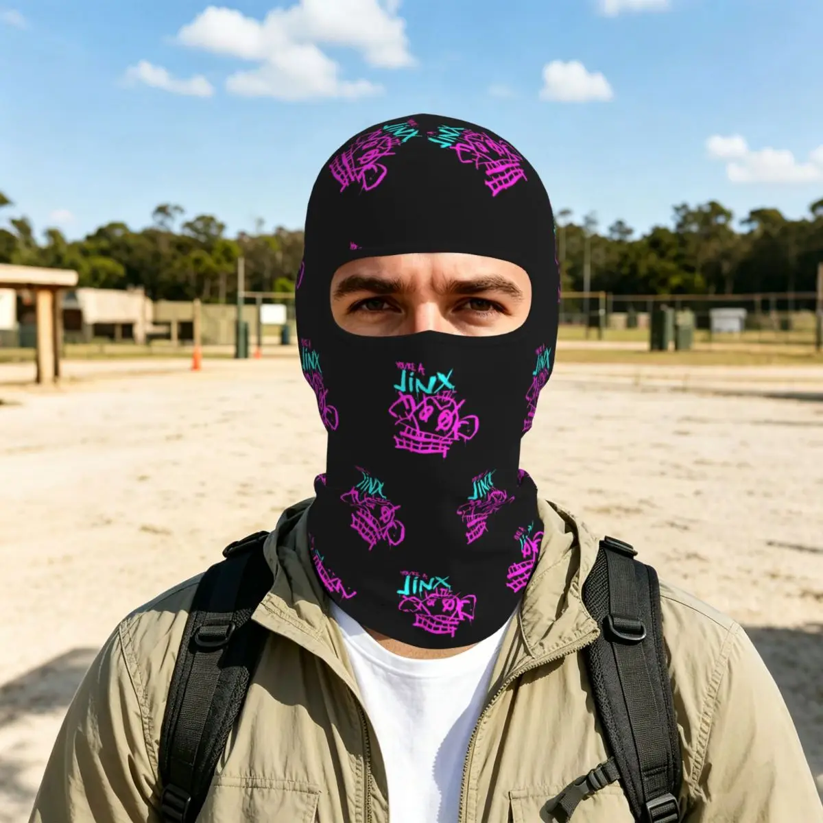 Monkey Arcane Breathable Thin Balaclava Full Face Mask Sun Protection Neck Gaiter For Motorcycle Fishing Outdoor