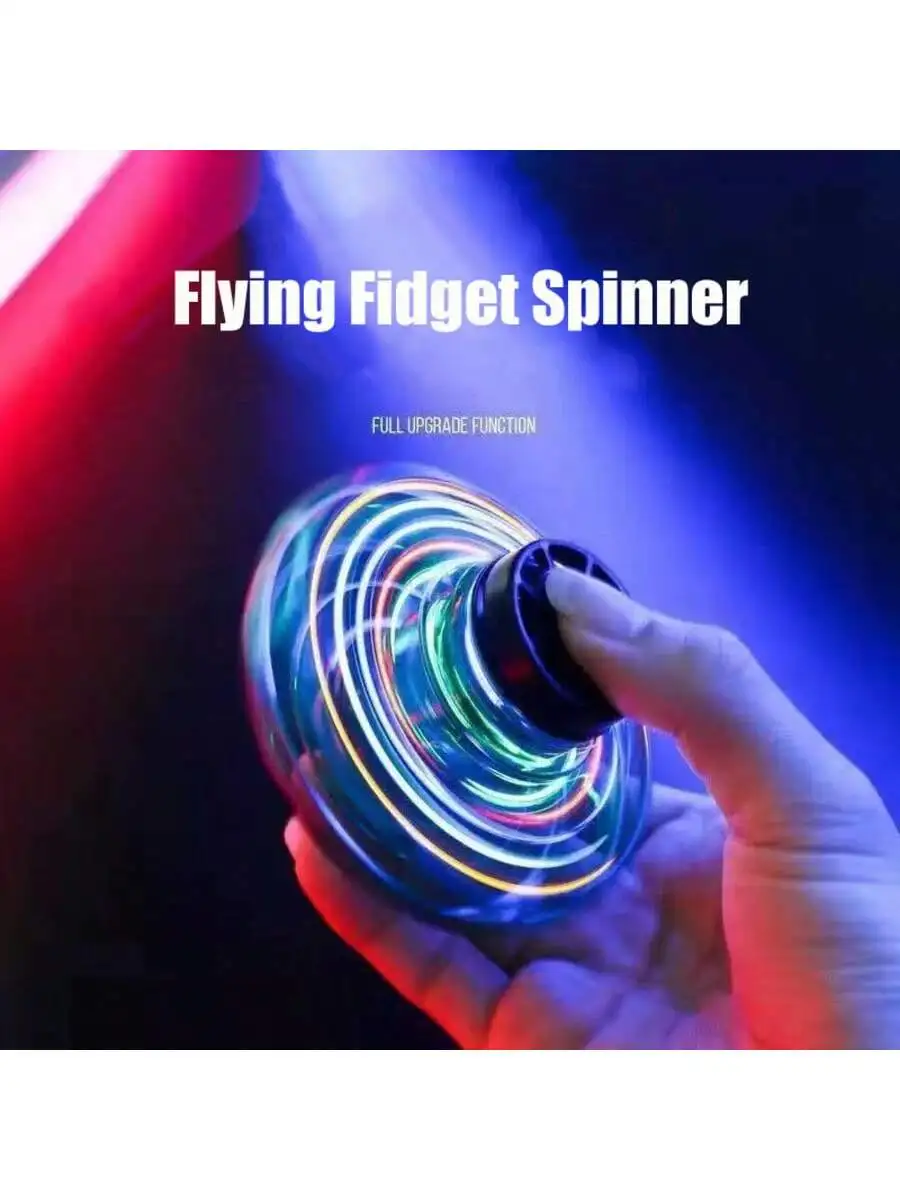 Giroscopio giratorio para la punta de los dedos, giroscopio flotante y luminoso, giroscopio aerodinámico para la punta de los dedos con trayectoria de vuelo libre, vuelo creativo