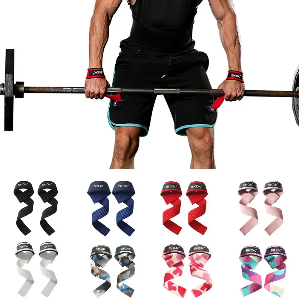 Weightlifting Wrist Straps Strength Training Booster Belt Adjustable Non-slip Gym Fitness Lifting Strap Wrist Support Grip Band