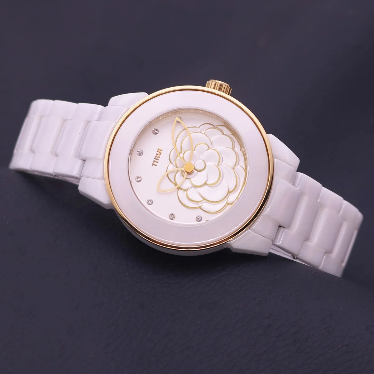 

РАСПРОДАЖА!!! Керамические часы со скидкой, женские и мужские часы с цветами и стразами, японские часы Mov't, металлический браслет, подарок для девочек