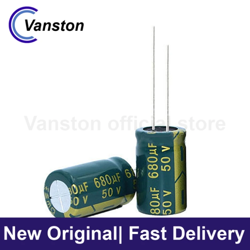 10pcs Electrolytic capacitor manufacturer 50V680UF high frequency low resistance 680UF/50V 13*21mm brand new original