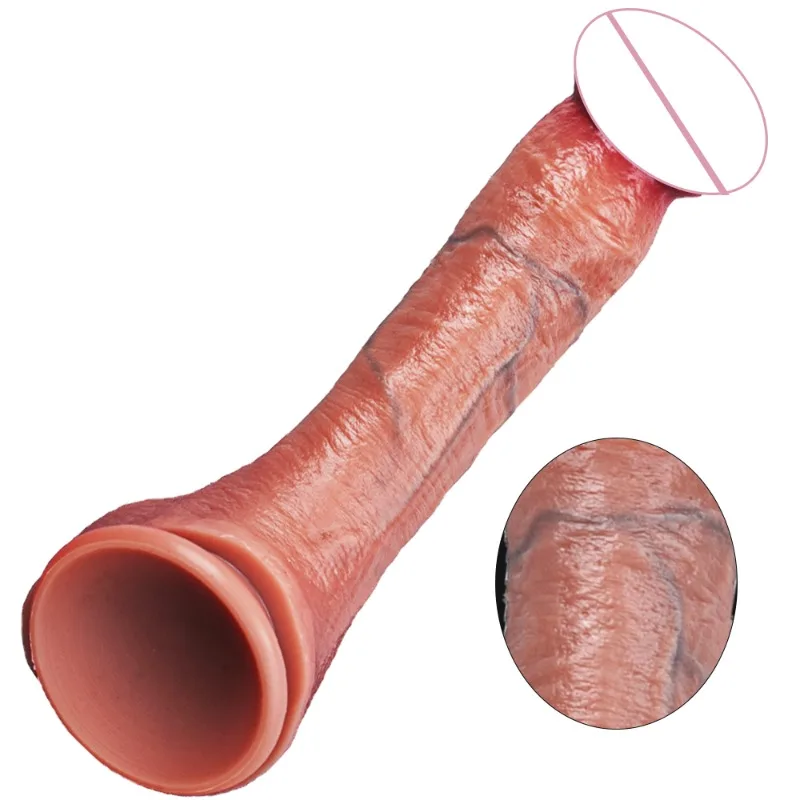 Real Human Mold Soft Imitation of Genuine Penis Large Scale Realistic Skin Feel Silicone Suction Cup Penis Gay Male Anal Sex Toy