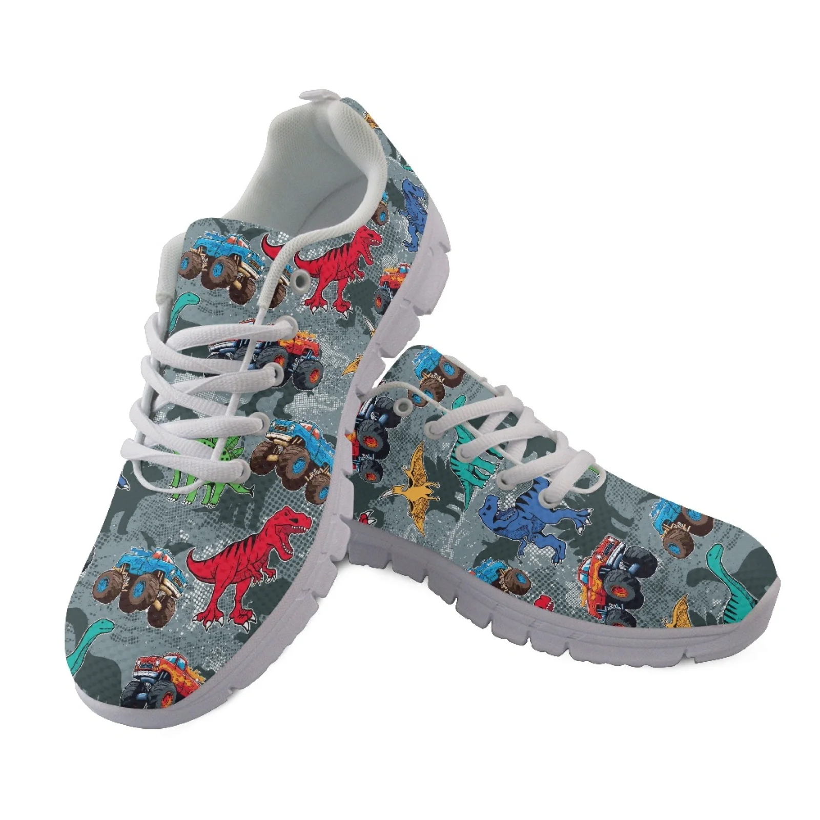 Coloranimal Magic Dinosaur Pattern New Design Running Shoes Walking Mesh Shoes Casual Walking Sneakers for Men