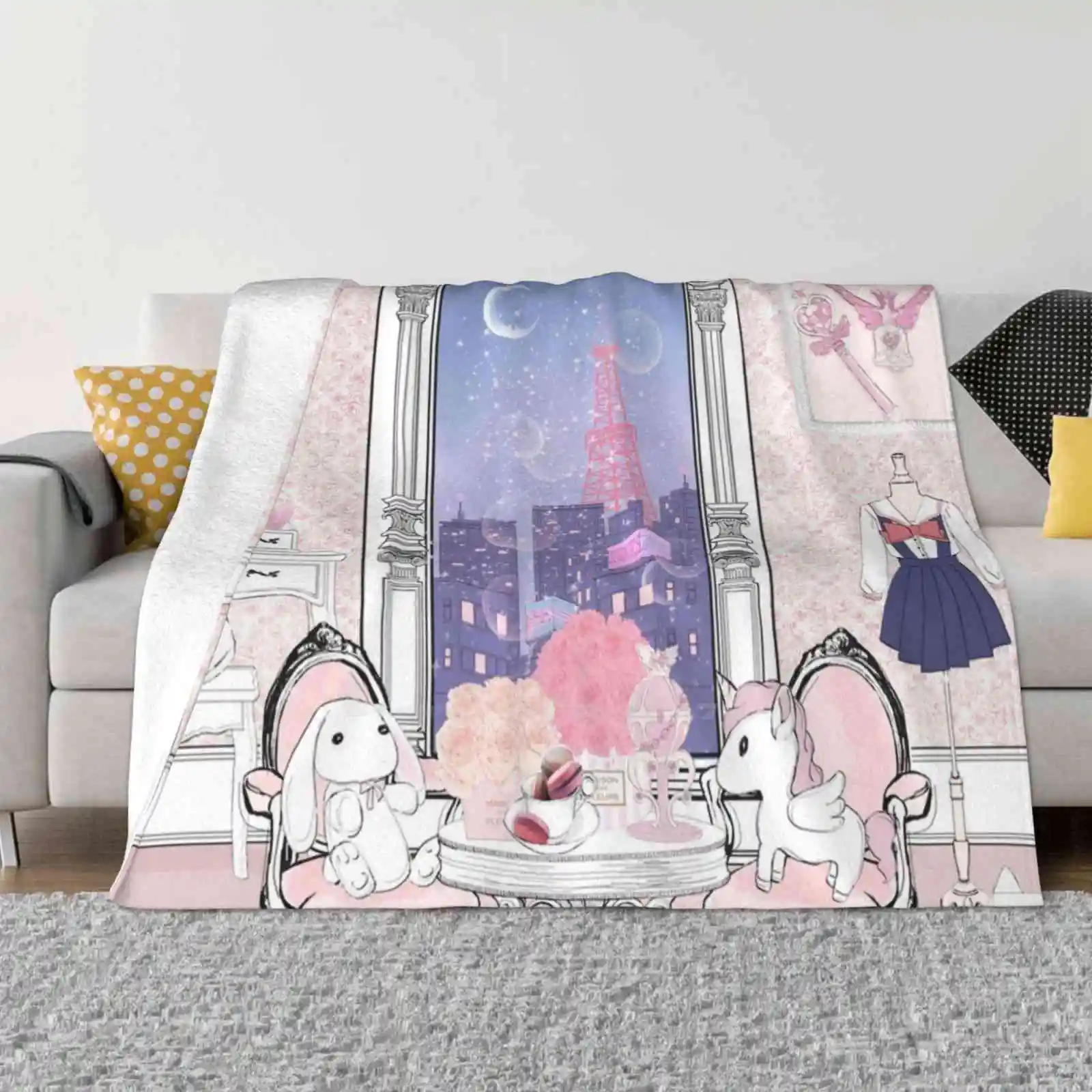 Sailor Chibi Moon Room All Sizes Soft Cover Blanket Home Decor Bedding Sailorchibimoon Anime Tokyo Animeart Kawaii