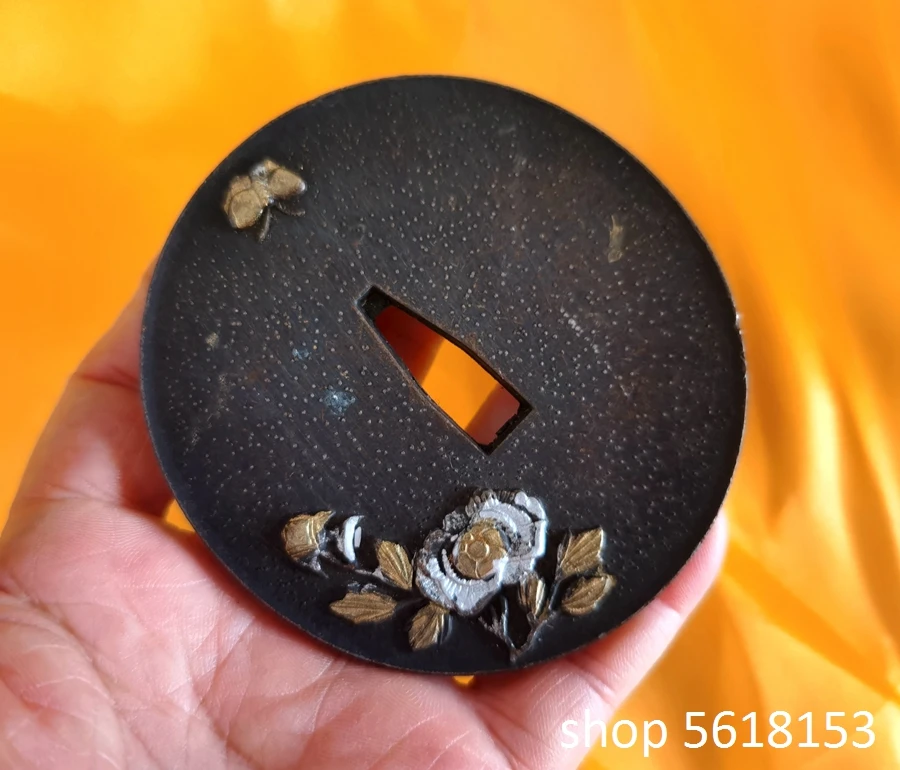 Alloy flower tsuba for japanese sword katana wakizashi tanto