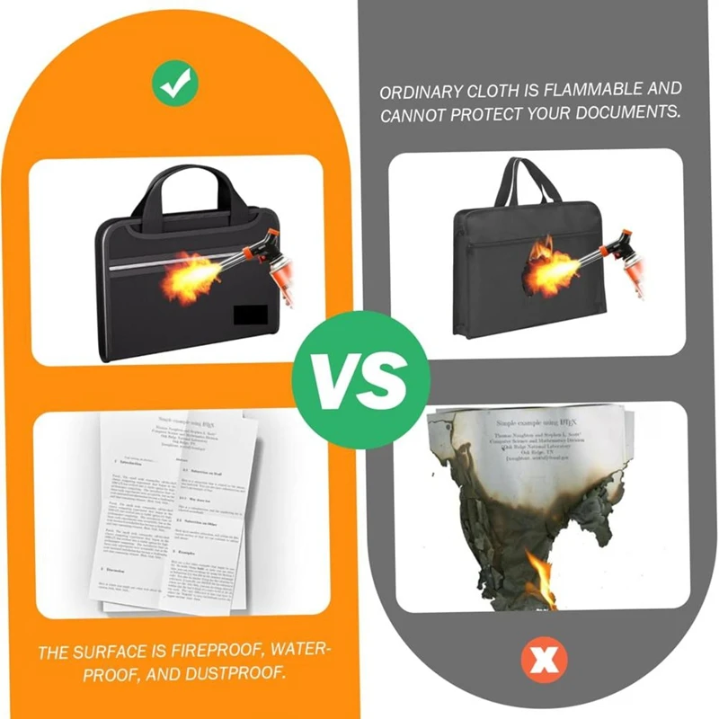 T04C-Accordion File Organizer, Waterproof Fireproof 14.6X10.2In File Organizer With 12 Folder For Academic, Business