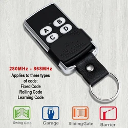 280MHz-868MHz Multi Frequency Universal Garage Door Remote Control Duplicator 390 315 433MHz Fixed Rolling Code Transmitter