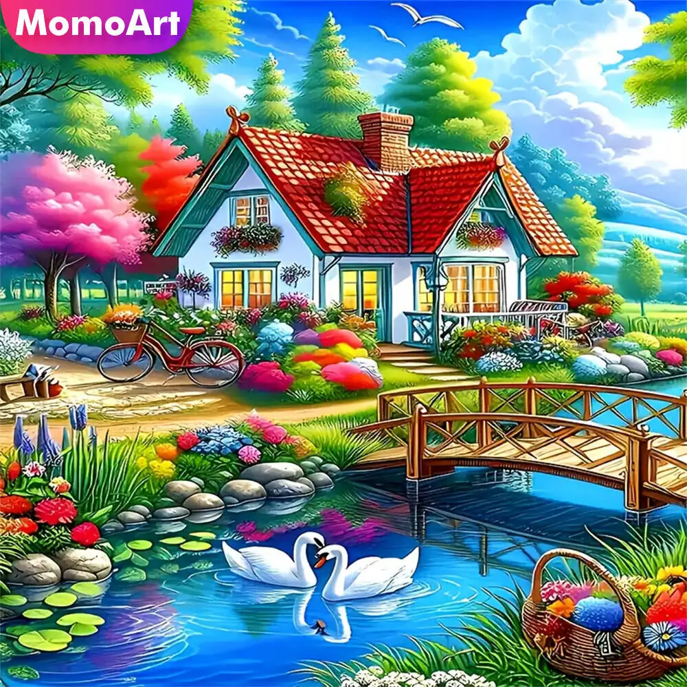 Momoart Bär Diamant Mosaik Tier voller Runde Diamant Malerei Mond Stickerei neue Ankunft handgemachte Hobby