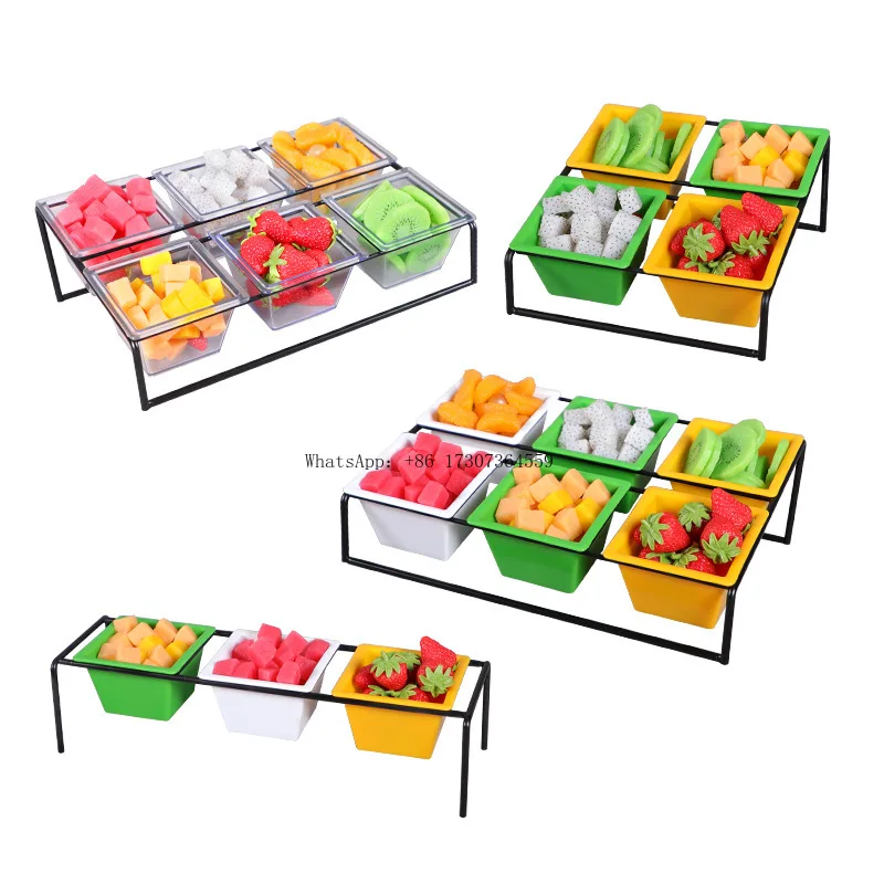 

Bar KTV fruit plate snack clear bar grid fruit shelf dim sum dried fruit platter special luminous snack