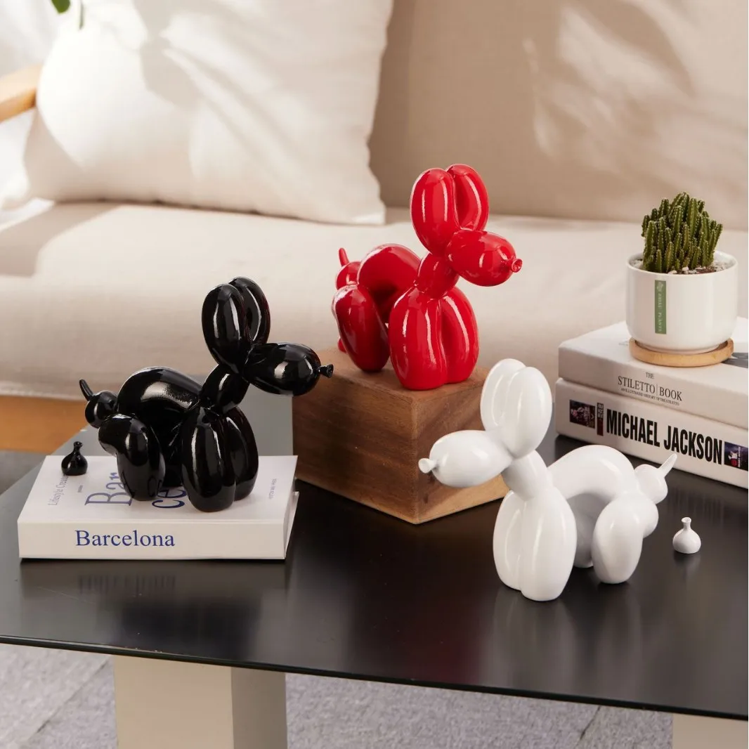

Poop-Shaped Balloon Dog Resin Sculpture‌ - Unique Home Decor for Living Room & Bar Cabinet
