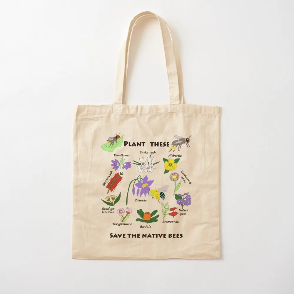 

Plant these, save the native bees Tote Bag cute pouch bag handbag great bag Canvas Tote