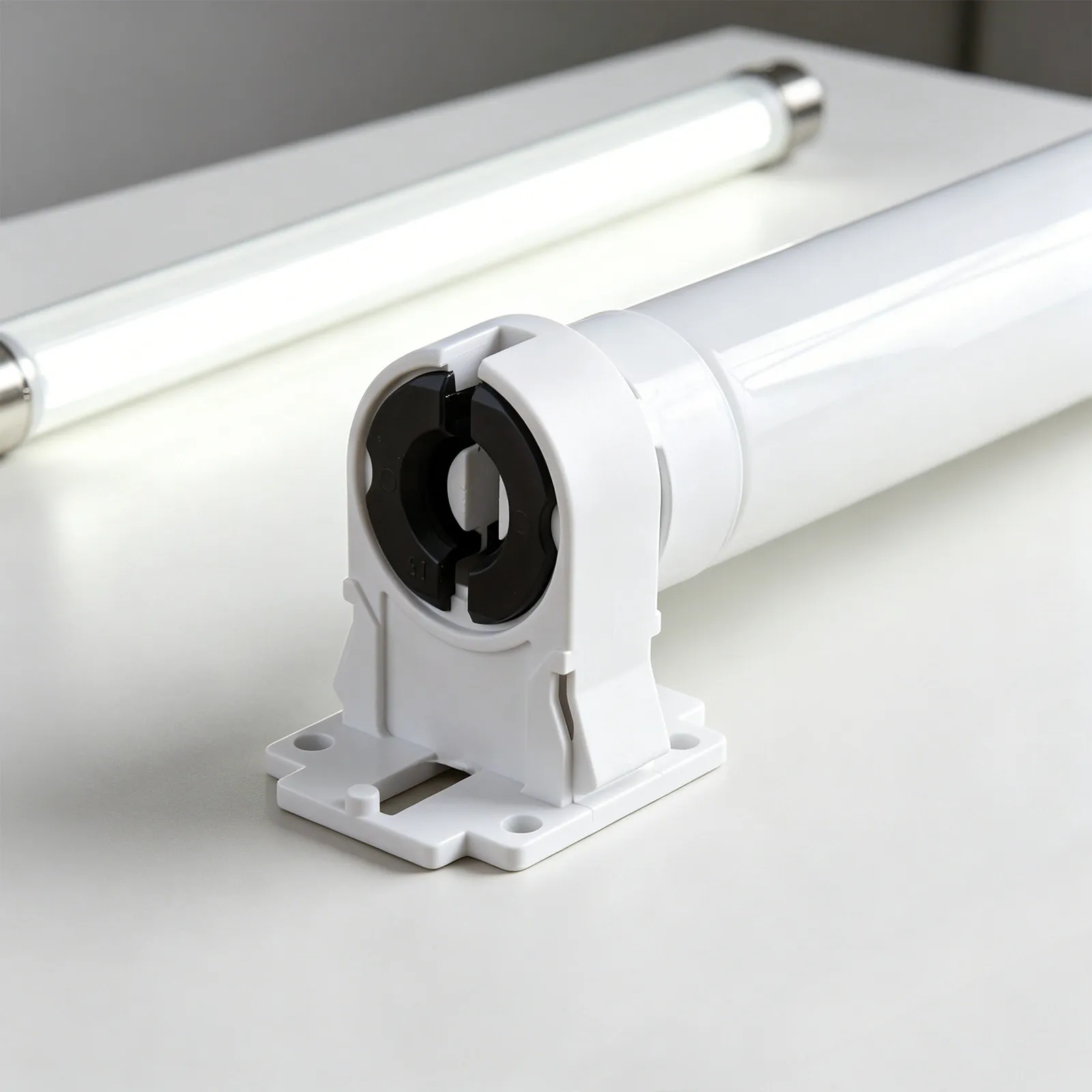 20Pcs Fluorescent Lamp Holder T8 G13 Tube Light Base Heat Resistant Retrofit for Home Office Basement Closet LED Tube Conversion