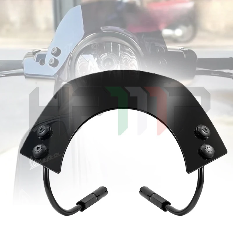 Compatible with VESPA Vespa front windshield spring GTS 150/300, modified with smoked black transparent windshield diffuser