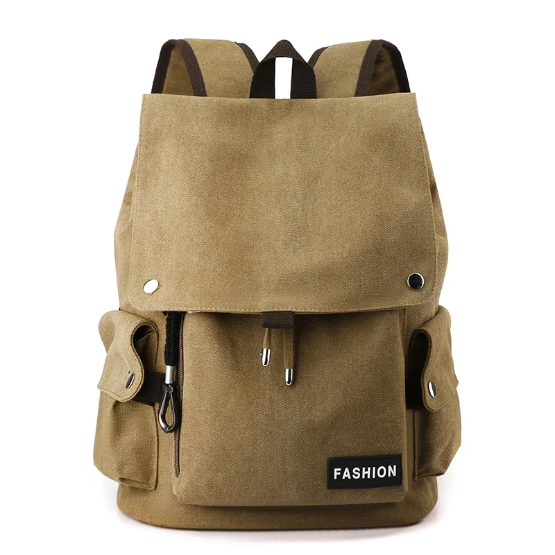 2025 New Style Men Climbing Hiking Backpacks Travel Leisure Students Bags Big Schoolbags Fashion Large Pockets Multi-Zipper