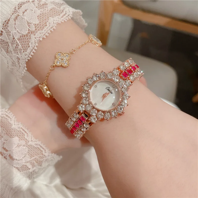 Womens Bracelet Watches New Fashion Ladies Square Watch Full Diamond Quartz Clcok Alloy Casual vintage Wristwatch accessories