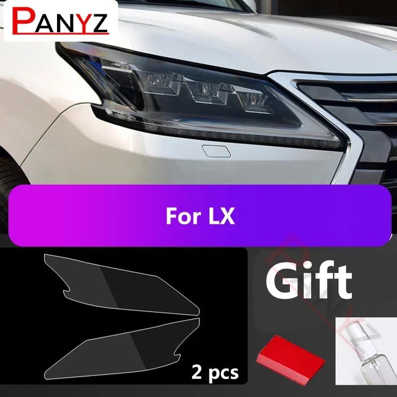 

2 шт. автомобильные чехлы, защитная пленка для фар для LEXUS RX LX NX, прозрачная наклейка, черные аксессуары, против царапин, авторемонт