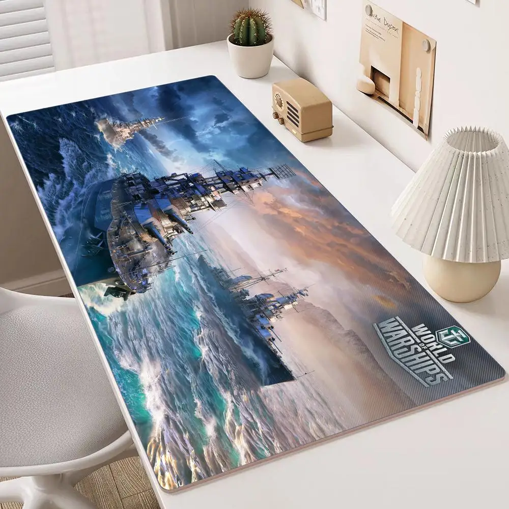Game W-World Of W-Warships Mouse Pads Multiple Sizes Large Square Computer Office Game Table Mats Rubber Anti-slip Mousepads