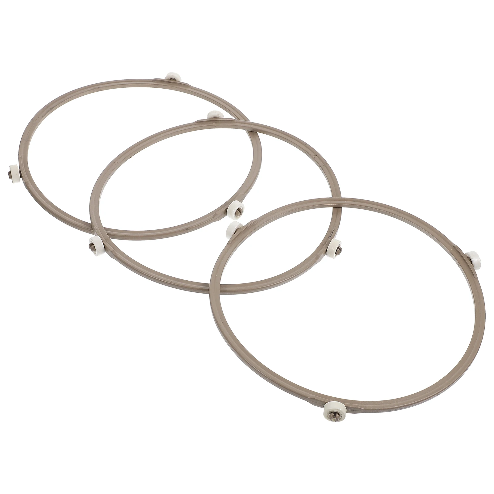 

3Pcs Microwave Turntable Ring Wear-Resistant Plastic Tray Roller Oven Tray Circle Replacement for Microwave Oven