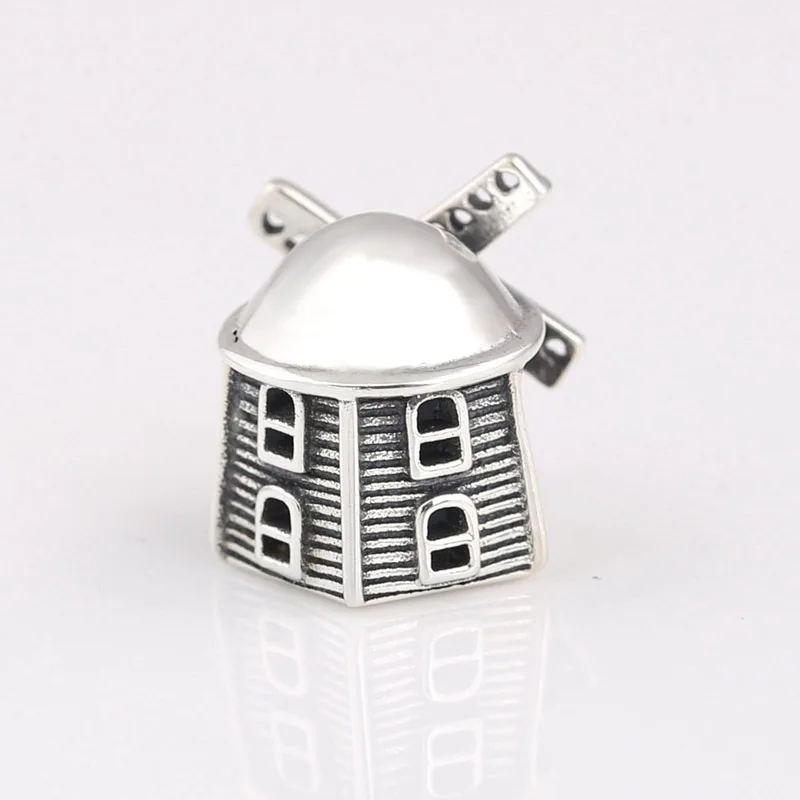 Authentic S925 Sterling Silver Bead Windmill Charm Fit Women Bracelet Bangle For Women DIY Jewelry