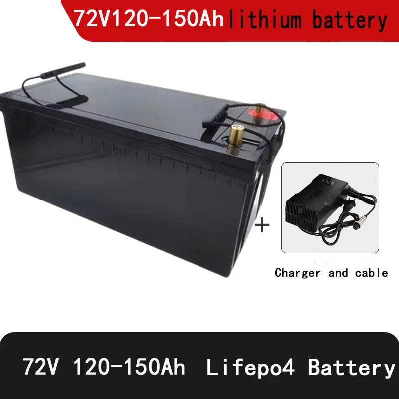 waterproof li ion 72v 150Ah lithium ion battery 100A BMS for 7000w 6000W bike tricycle Forklift Motocycle AGV +10A charger.