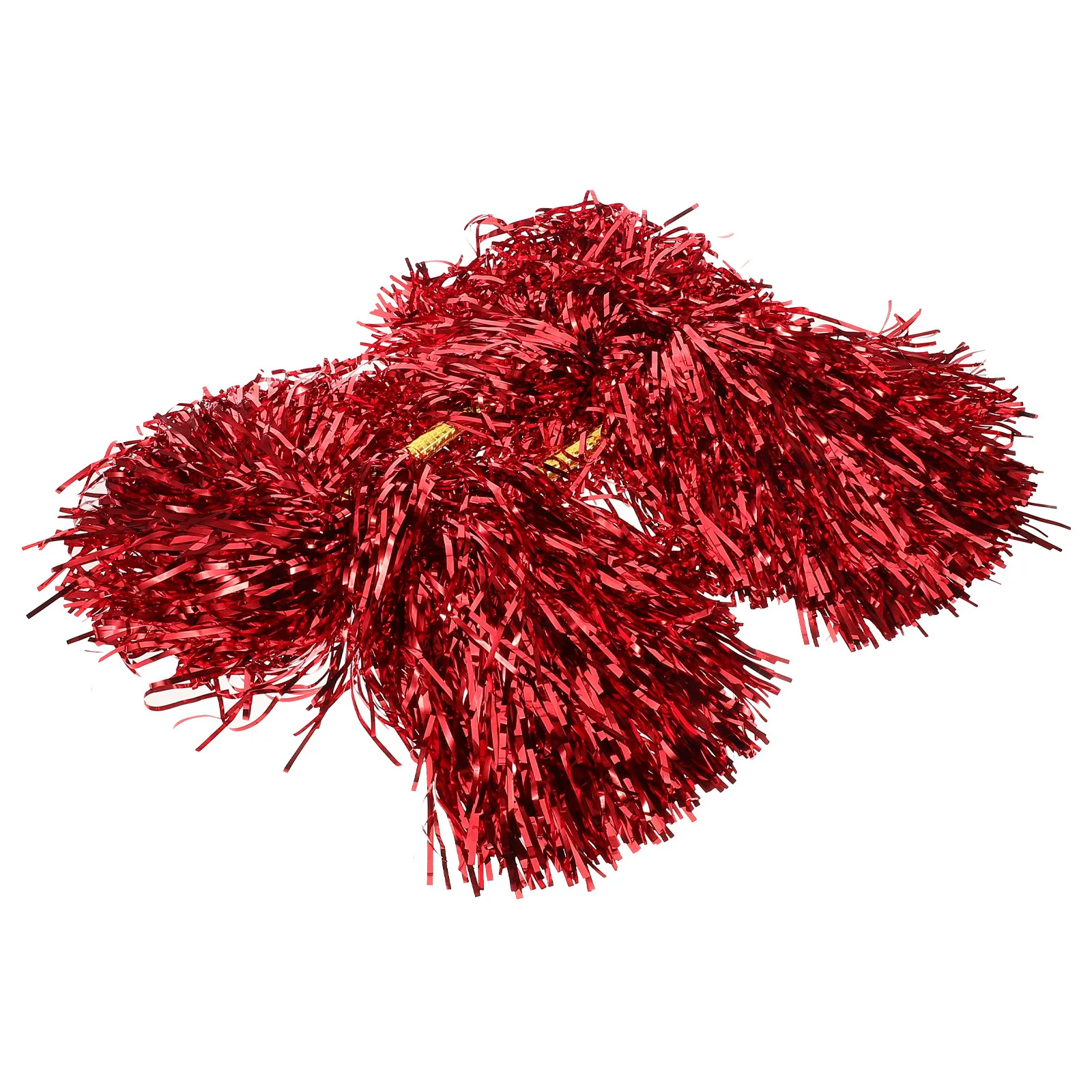 2Pcs Dual-Headed Cheerleading Pom Poms Bright Dance Pom Poms for Reusable Sports Meeting Cheerleading Supplies Portable
